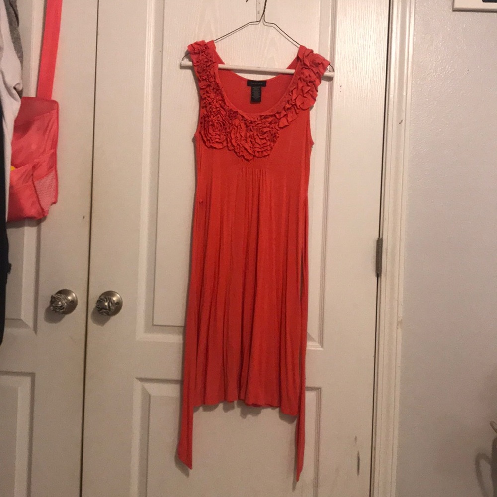 orange summer dress